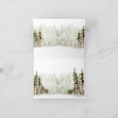 Frohe Weihnachtsbaumkiefernwälder Wasserfarbe Feiertagskarte (Innenseite)