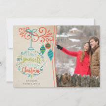 Frohe Weihnachtsbaumkunst & Retro Ornamente - Foto