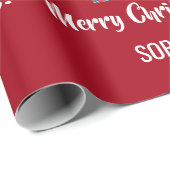 Frohe Weihnachtsbaumleuchten Personalisiert Geschenkpapier (Rolleneckpunkt)