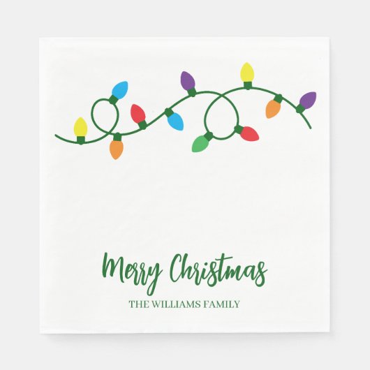 Frohe Weihnachtsbaumlichter Serviette (Vorderseite)