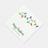 Frohe Weihnachtsbaumlichter Serviette (Ecke)