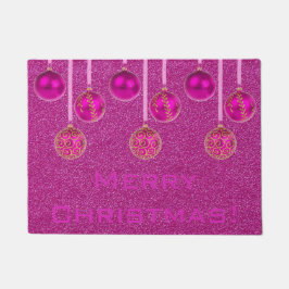 Frohe Weihnachtsbaummöbel Hot Pink Ornament Door M Fußmatte