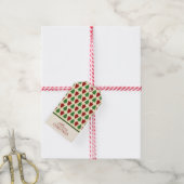 Frohe Weihnachtsbaummuster Geschenkanhänger (Mit Garn)