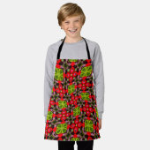 Frohe Weihnachtsbaummuster Schürze (Getragen)