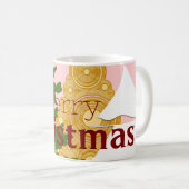 Frohe Weihnachtsbaumpinke Kaffeetasse (VorderseiteRechts)