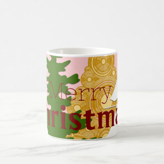 Frohe Weihnachtsbaumpinke Kaffeetasse