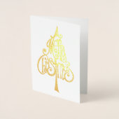 Frohe Weihnachtsbaumquote Folienkarte (Vorderseite)