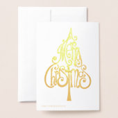 Frohe Weihnachtsbaumquote Folienkarte (Rückseite mit Umschlag)