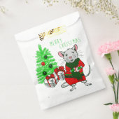 Frohe Weihnachtsbaumratte lustig Geschenktütchen (Versiegelt)