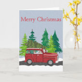 Frohe Weihnachtsbaumreise Karte (Gelbe Blume)