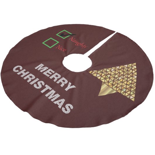 Frohe Weihnachtsbaumrock Polyester Weihnachtsbaumdecke (Schrägansicht)