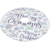 Frohe Weihnachtsbaumrock Polyester Weihnachtsbaumdecke (Schrägansicht)