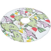 Frohe Weihnachtsbaumrock-Weihnachtsmannmütze, Fisc Polyester Weihnachtsbaumdecke (Schrägansicht)