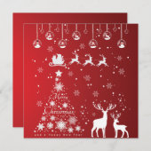 Frohe Weihnachtsbaumschneeflocken, Rentier (Vorne/Hinten)