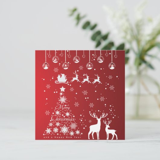 Frohe Weihnachtsbaumschneeflocken, Rentier (Stehend Vorderseite)