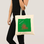 Frohe Weihnachtsbaumschneeflocken Tragetasche (Vorderseite (Produkt))