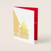 Frohe Weihnachtsbaumstern und Geschenke Folienkarte (Vorderseite)