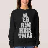 Frohe Weihnachtsbaumstil für Spaß Sweatshirt (Vorderseite)