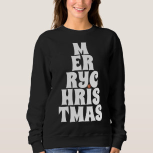 Frohe Weihnachtsbaumstil für Spaß Sweatshirt