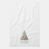 Frohe Weihnachtsbaumstrand Geschirrtuch (Vertikal)