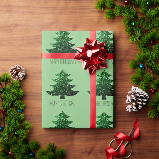 Frohe Weihnachtsbaumstruktur Muster angepasster Te Geschenkpapier (Feiertagsgeschenk)