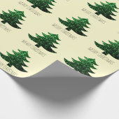 Frohe Weihnachtsbaumstruktur Muster angepasster Te Geschenkpapier (Ecke)