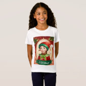 Frohe Weihnachtsbaumwolle T - Shirt beste Qualität (Vorne ganz)