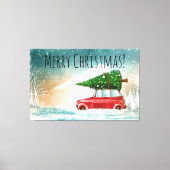 Frohe Weihnachtsbaumzeit Leinwanddruck (Vorderseite)