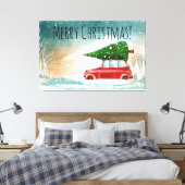 Frohe Weihnachtsbaumzeit Leinwanddruck (Insitu (Schlafzimmer))