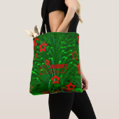 Frohe Weihnachtsbaumzweig und Sterne Tasche (Von Nahem)