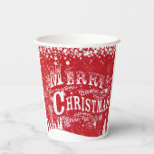 Frohe Weihnachtsbecher Pappbecher (Rückseite)