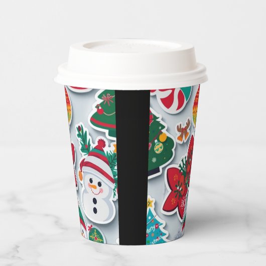 Frohe Weihnachtsbecher Pappbecher (Links)