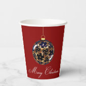 Frohe Weihnachtsbecher Pappbecher (Rückseite)