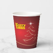 Frohe Weihnachtsbecher Pappbecher (Rückseite)