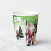 Frohe Weihnachtsbecher Pappbecher (Rückseite)