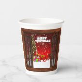 Frohe Weihnachtsbecher Pappbecher (Rückseite)
