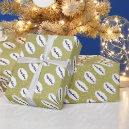 Frohe Weihnachtsbeige und weißer Glitzer Geschenkpapier