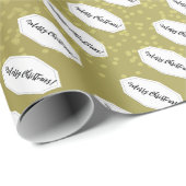 Frohe Weihnachtsbeige und weißer Glitzer Geschenkpapier (Rolleneckpunkt)