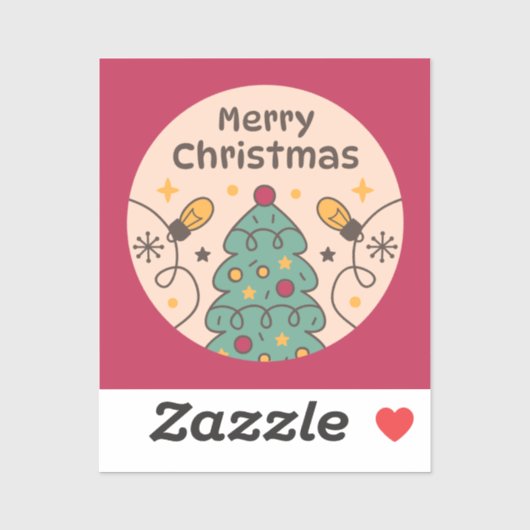 Frohe Weihnachtsbeleuchtung Aufkleber (Blatt)