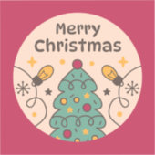 Frohe Weihnachtsbeleuchtung Aufkleber (Vorderseite)