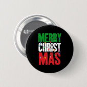 Frohe Weihnachtsbeleuchtung Button (Vorne & Hinten)