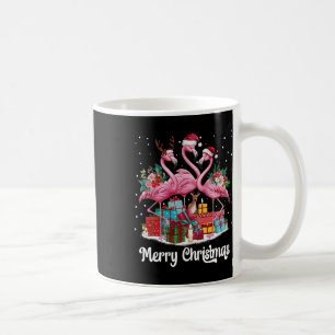 Frohe Weihnachtsbeleuchtung Flamingo Weihnachtsman Kaffeetasse