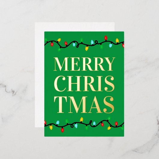 Frohe Weihnachtsbeleuchtung Folien Feiertagspostkarte (Vorderseite/Rückseite)