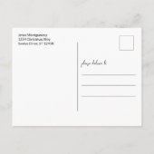 Frohe Weihnachtsbeleuchtung Foto Postkarte (Rückseite)