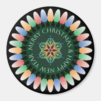 Frohe Weihnachtsbeleuchtung Magnet