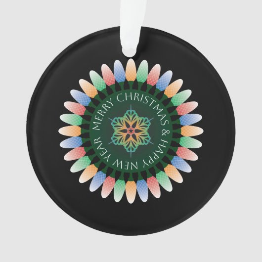 Frohe Weihnachtsbeleuchtung Ornament (Vorderseite)