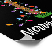 Frohe Weihnachtsbeleuchtung Palm Tree Beach Xmas P Poster (Ecke)