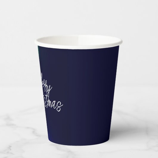 Frohe Weihnachtsbeleuchtung Pappbecher (Links)