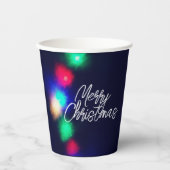 Frohe Weihnachtsbeleuchtung Pappbecher (Vorderseite)