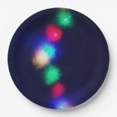 Frohe Weihnachtsbeleuchtung Pappteller (Vorderseite)